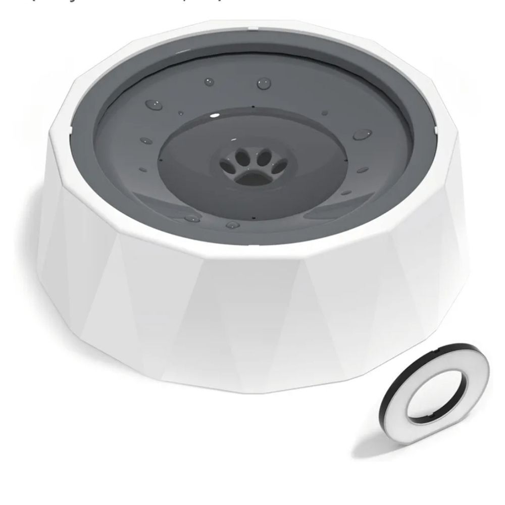 Dog Cat Pet Floating Water Bowl No Drip Slow Water Feeder Dispenser 70oz NIB